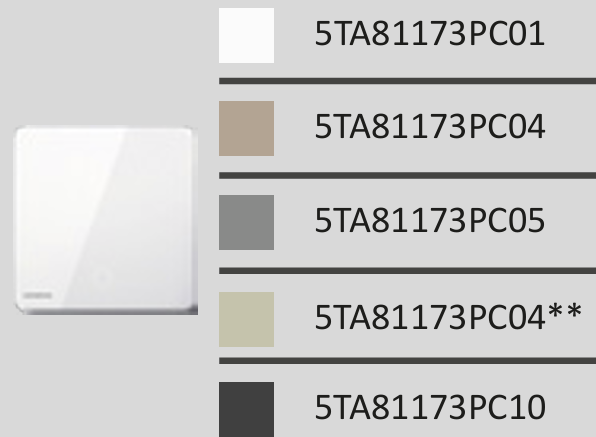 西門子 DELTA®arina 16AX 單位雙控開關掣 (led燈) 5TA81173PC04