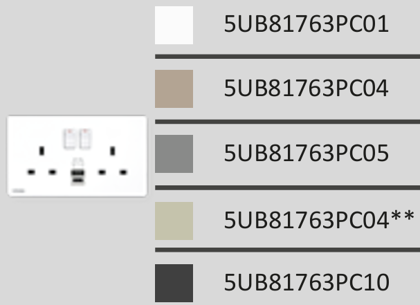 西門子 DELTA®arina 13A (帶USB+Type C插頭)(玫瑰金) 5UB81763PC04