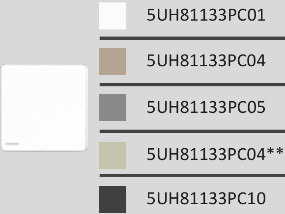 西門子 DELTA®arina 空白面板(黑) 5UH81133PC10