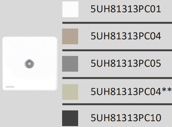 西門子 DELTA®arina 普通電視插座(灰) 5UH81313PC05