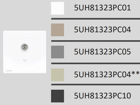 西門子 DELTA®arina 寬頻電視插座 + F 型連線頭(白) 5UH81323PC01