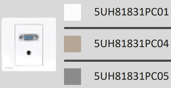 西門子 DELTA®arina VGA + F3.5插座(白) 5UH81831PC01