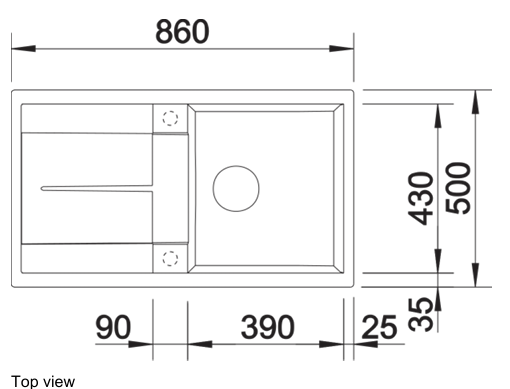 BLANCO METRA 5 S SILGRANIT® GRANITE COMPOSITE SINK