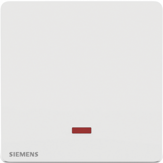 西門子 DELTA®arina 20A單位雙極開關(帶霓虹燈指示器)(冰川白) 5TA81613PC01