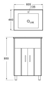 意大利 Bellini 盆櫃 BP-901/60 櫃盆 (PVC)