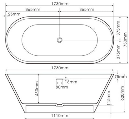 意大利 Bellini 浴缸 石缸 BU-J100