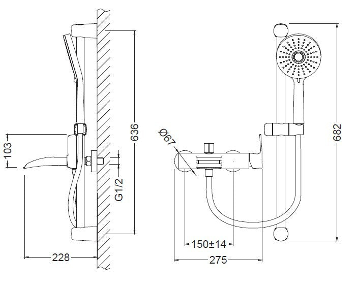 意大利 Bellini 淋浴組合 BYB10089 單把浴缸龍頭
