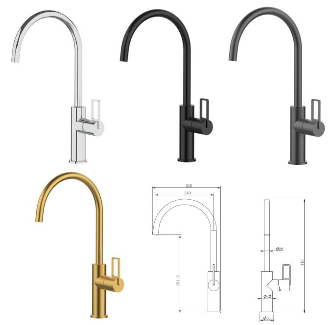 意大利 Bellini 水龍頭 LC-81023 單把廚房龍頭 Satin