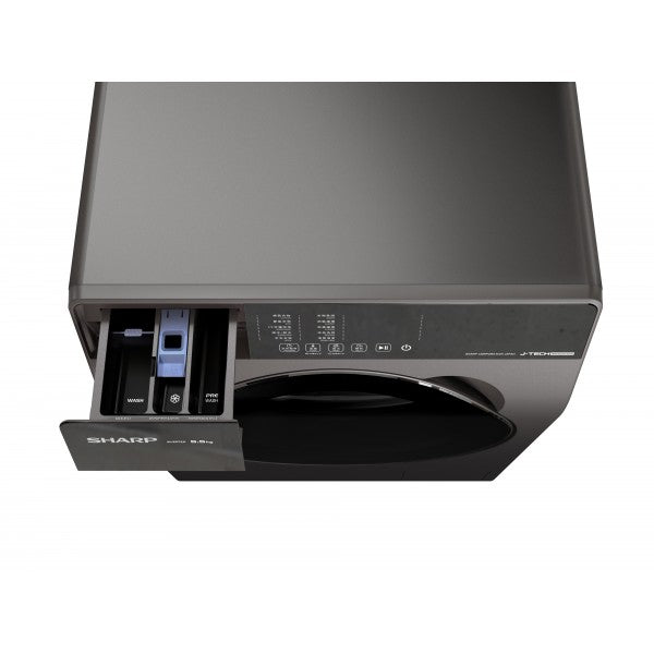 SHARP 8.5公斤1200轉前置式洗衣機 ES-W850K-B